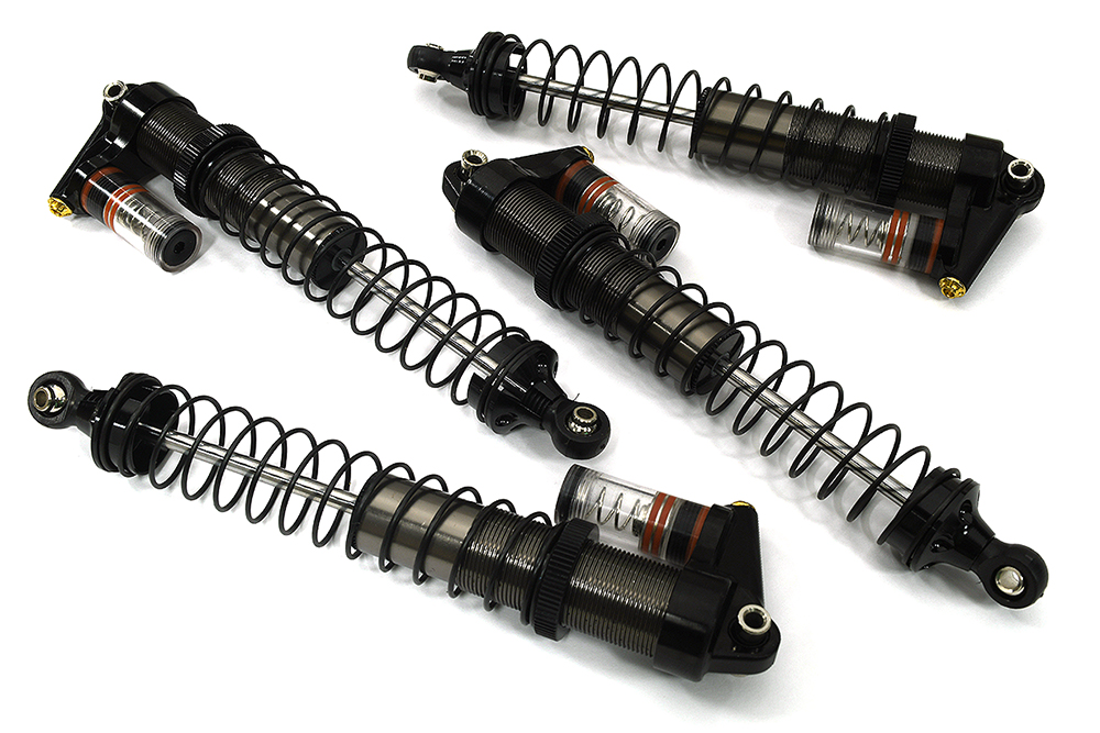 C33624GREY Billet Machined Piggyback Shock Set for Losi 1/8 LMT 1.0 4WD Monster Truck - Image 1