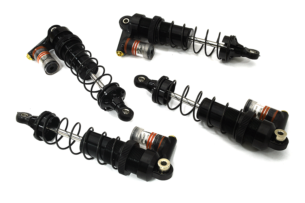 C33625BLACK Billet Machined Piggyback Shock Set for Losi 1/10 2WD 22S Drag - Image 1