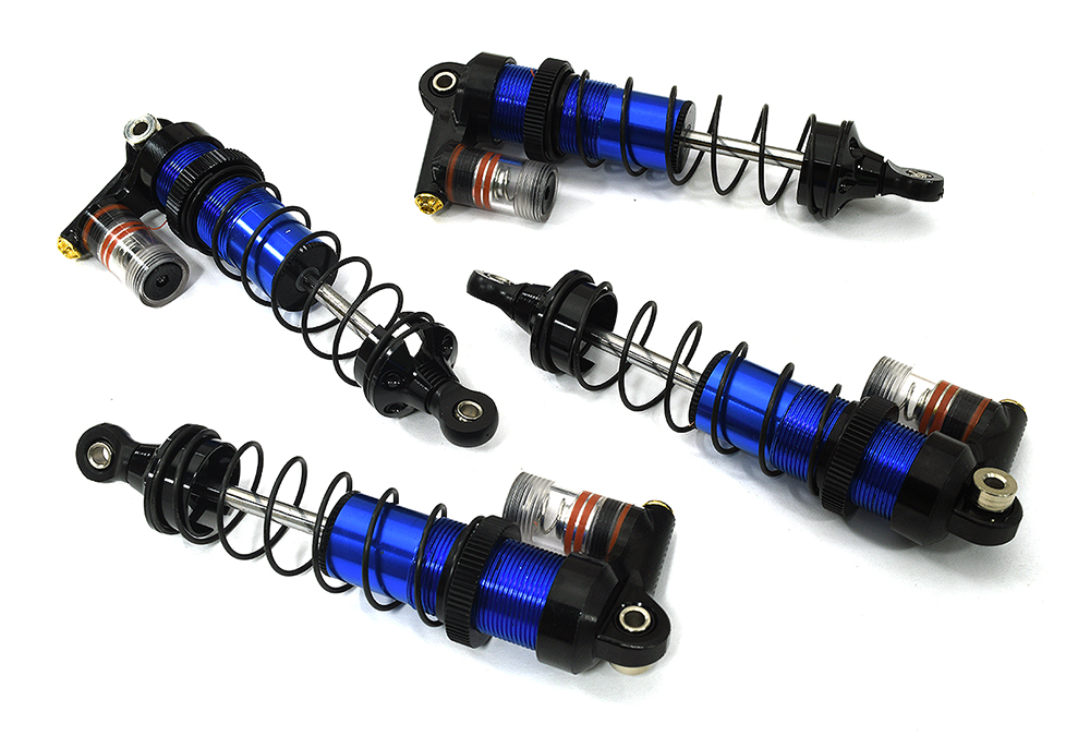 C33625BLUE Billet Machined Piggyback Shock Set for Losi 1/10 2WD 22S Drag - Image 1