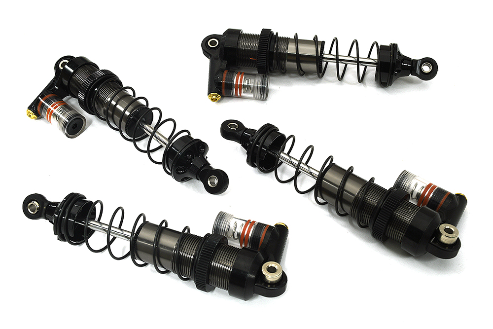 C33625GREY Billet Machined Piggyback Shock Set for Losi 1/10 2WD 22S Drag - Image 1