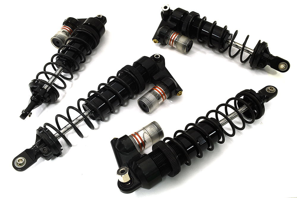 C33626BLACK Billet Machined Shocks (4) for Traxxas 9660 1/8 Sledge 9660 9661 - Image 1