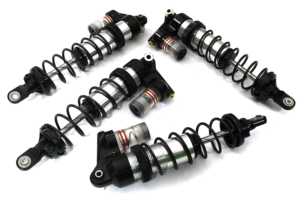 C33626SILVER Billet Machined Shocks (4) for Traxxas 9660 1/8 Sledge 9660 9661 - Image 1