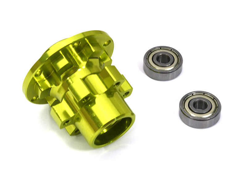 C33627GREEN Front Wheel Hub w/ 5X16mm Bearings for Losi 1/4 Promoto-MX Motorcycle - Image 1