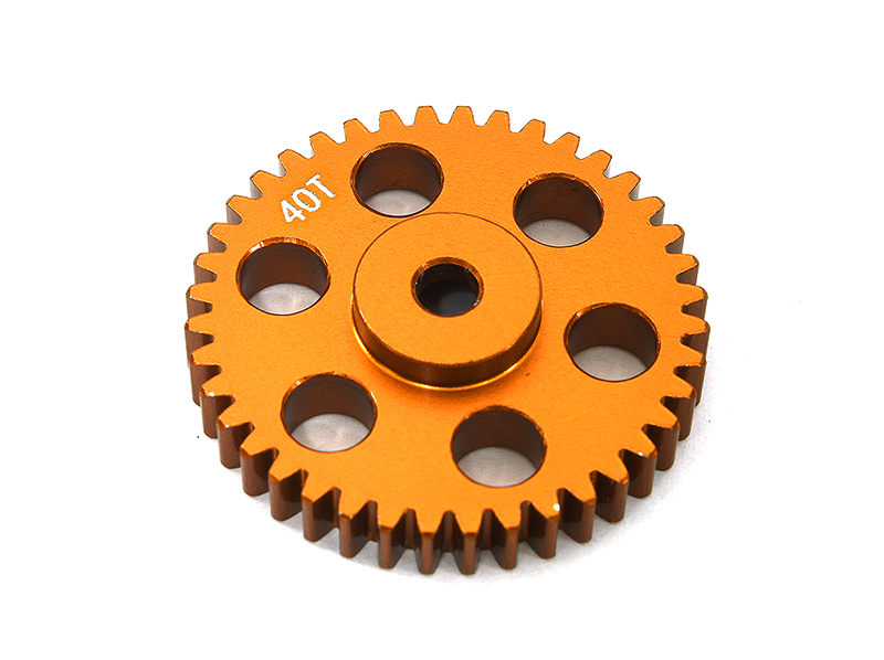 C33634ORANGE Machined 40T Hard Anodized Transmission Gear for Losi 1/4 Promoto-MX Motorcycle - Image 1