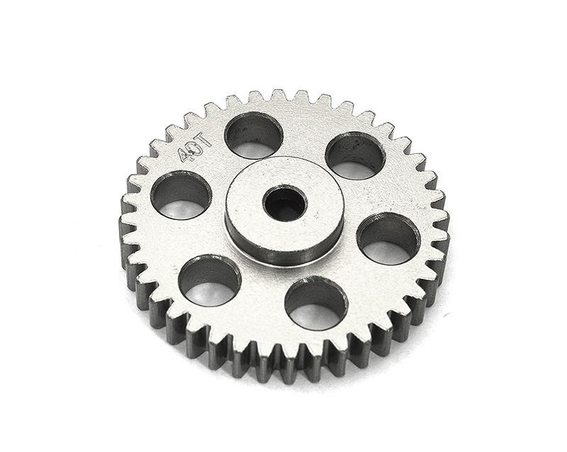 C33634SILVER Machined 40T Hard Anodized Transmission Gear for Losi 1/4 Promoto-MX Motorcycle - Image 1