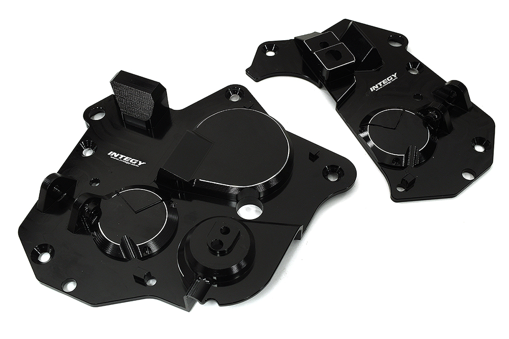 C33637BLACK Billet Machined Chassis Side Cover Set for Losi 1/4 Promoto-MX Motorcycle - Image 1