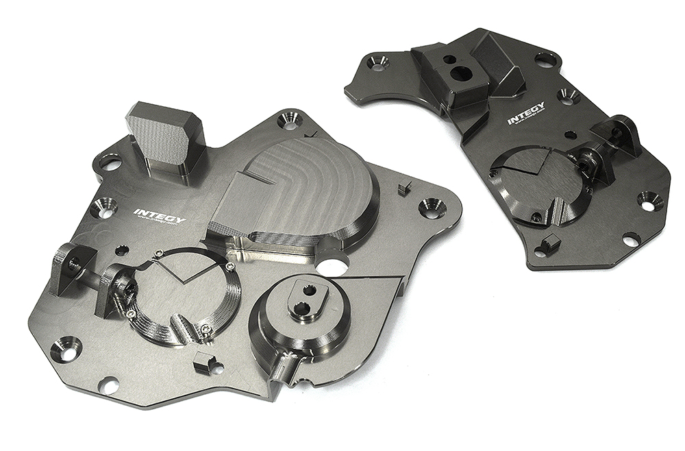 C33637GREY Billet Machined Chassis Side Cover Set for Losi 1/4 Promoto-MX Motorcycle - Image 1