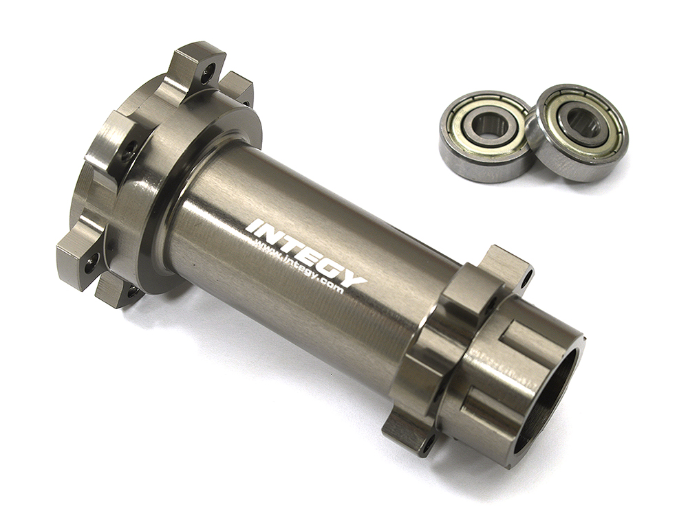 C33642GREY Rear Wheel Hub w/ 5X16mm Bearings for Losi 1/4 Promoto-MX Motorcycle - Image 1