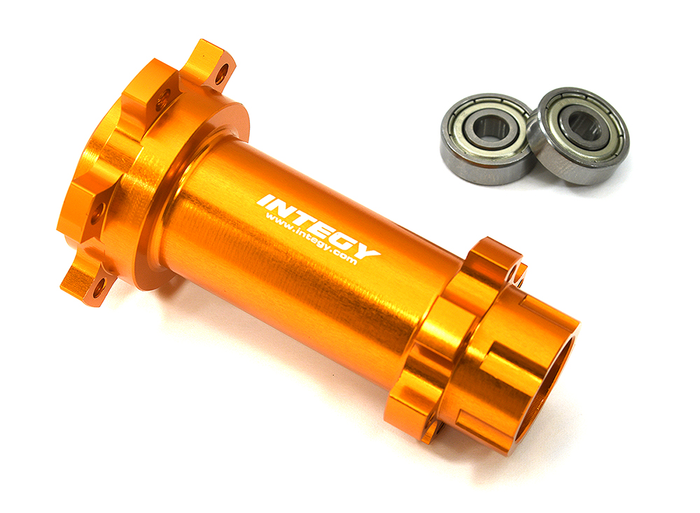 C33642ORANGE Rear Wheel Hub w/ 5X16mm Bearings for Losi 1/4 Promoto-MX Motorcycle - Image 1