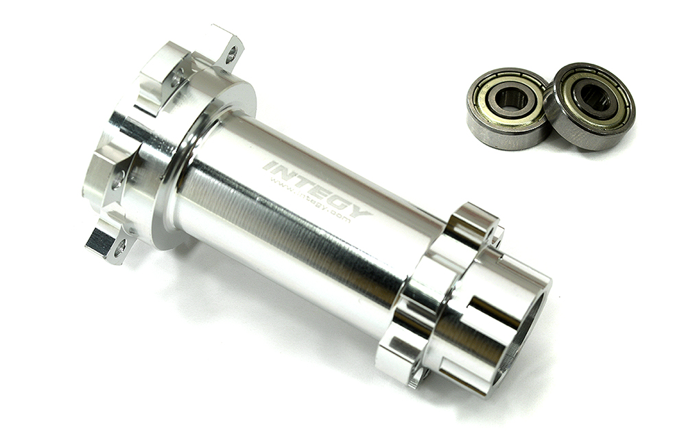 C33642SILVER Rear Wheel Hub w/ 5X16mm Bearings for Losi 1/4 Promoto-MX Motorcycle - Image 1