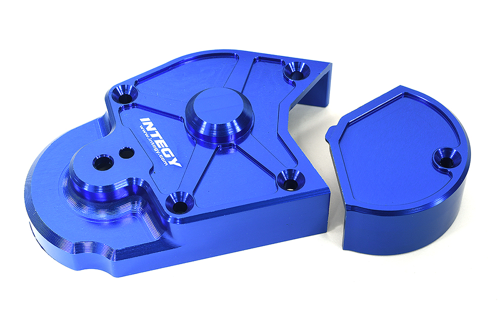 C33646BLUE Billet Machined Transmission Housing Set for Losi 1/4 Promoto-MX Motorcycle - Image 1