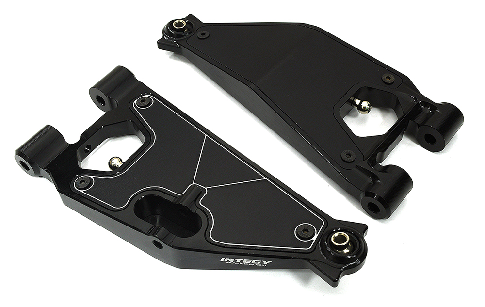 C33649BLACK Billet Machined Front Lower Suspension Arms for Losi 1/6 Super Baja Rey 2.0 - Image 1