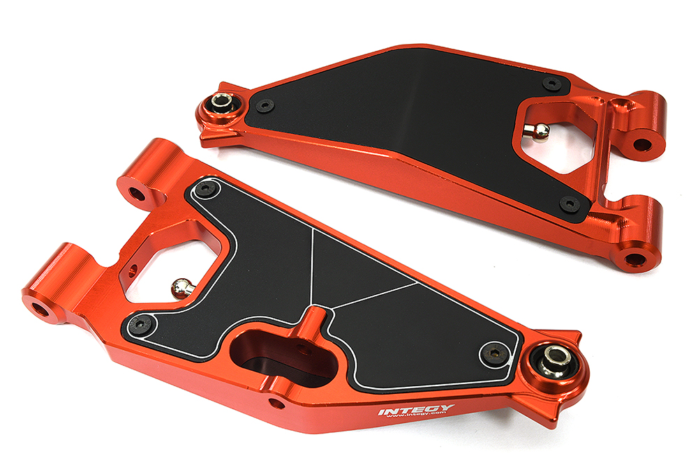 C33649RED Billet Machined Front Lower Suspension Arms for Losi 1/6 Super Baja Rey 2.0 - Image 1
