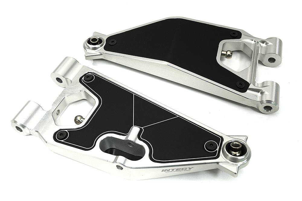 C33649SILVER Billet Machined Front Lower Suspension Arms for Losi 1/6 Super Baja Rey 2.0 - Image 1