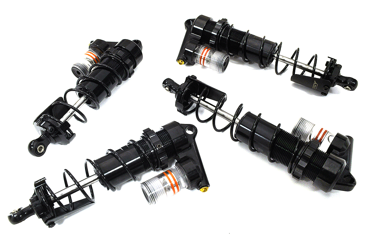 C33652BLACK Piggyback Shock (4) Set for Arrma 1/10 Kraton 4X4 4S V2 BLX ARA330720 ARA330721 - Image 1