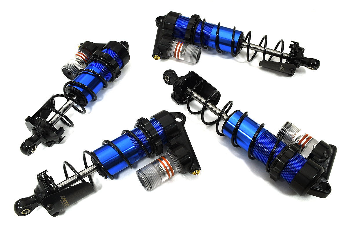C33652BLUE Piggyback Shock (4) Set for Arrma 1/10 Kraton 4X4 4S V2 BLX ARA330720 ARA330721 - Image 1