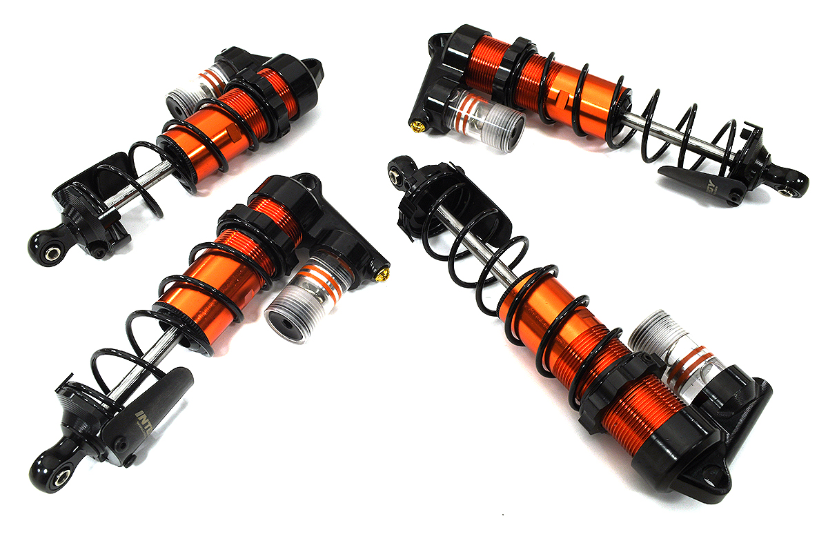 C33652RED Piggyback Shock (4) Set for Arrma 1/10 Kraton 4X4 4S V2 BLX ARA330720 ARA330721 - Image 1