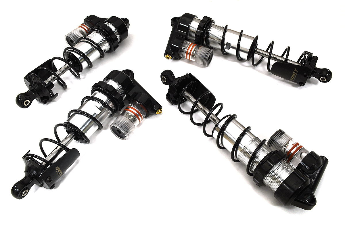 C33652SILVER Piggyback Shock (4) Set for Arrma 1/10 Kraton 4X4 4S V2 BLX ARA330720 ARA330721 - Image 1