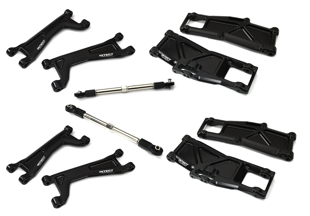 C33654BLACK Billet Machined Alloy Suspension Kit for Traxxas 1/10 Maxx V2 w/ WideMaxx - Image 1