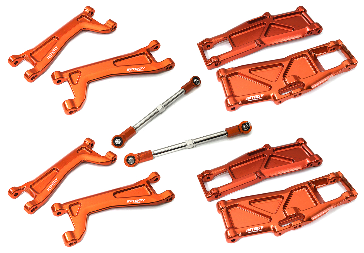 C33654RED Billet Machined Alloy Suspension Kit for Traxxas 1/10 Maxx V2 w/ WideMaxx - Image 1