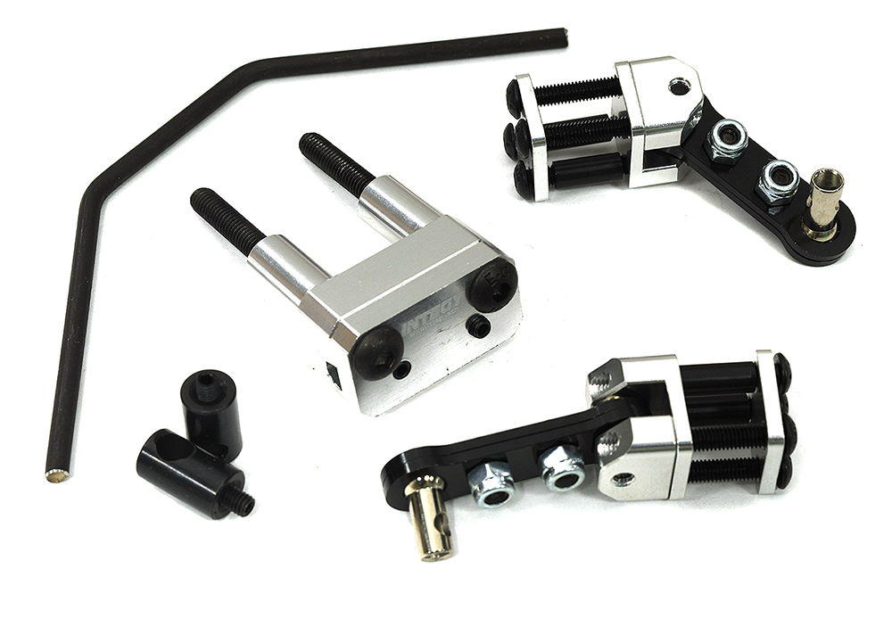 C33658SILVER Billet Machined Front Sway Bar Set for Traxxas 1/10 Maxx 4S & Maxx V2 w/WideMaxx - Image 1