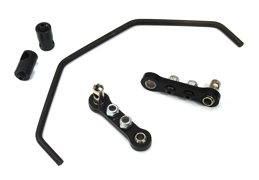 C33659BLACK Machined Front Sway Bar Set for Arrma 1/7 Limitless All-Road Speed Bash AR330200 - Image 1