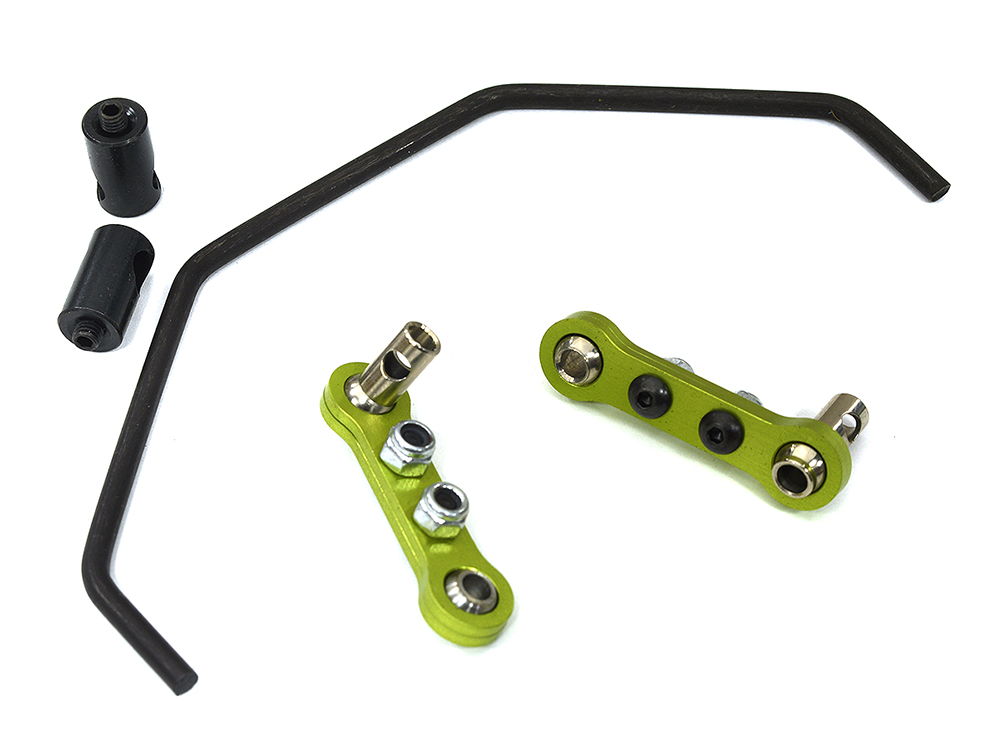 C33659GREEN Machined Front Sway Bar Set for Arrma 1/7 Limitless All-Road Speed Bash AR330200 - Image 1