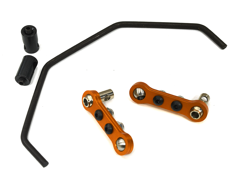 C33659ORANGE Machined Front Sway Bar Set for Arrma 1/7 Limitless All-Road Speed Bash AR330200 - Image 1