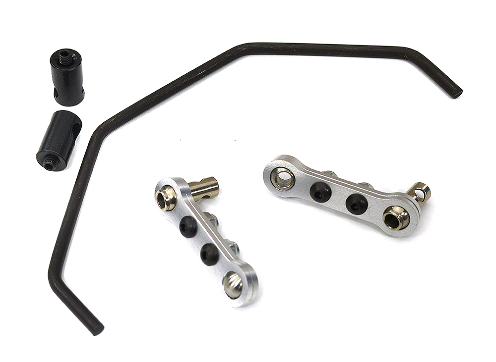 C33659SILVER Machined Front Sway Bar Set for Arrma 1/7 Limitless All-Road Speed Bash AR330200 - Image 1