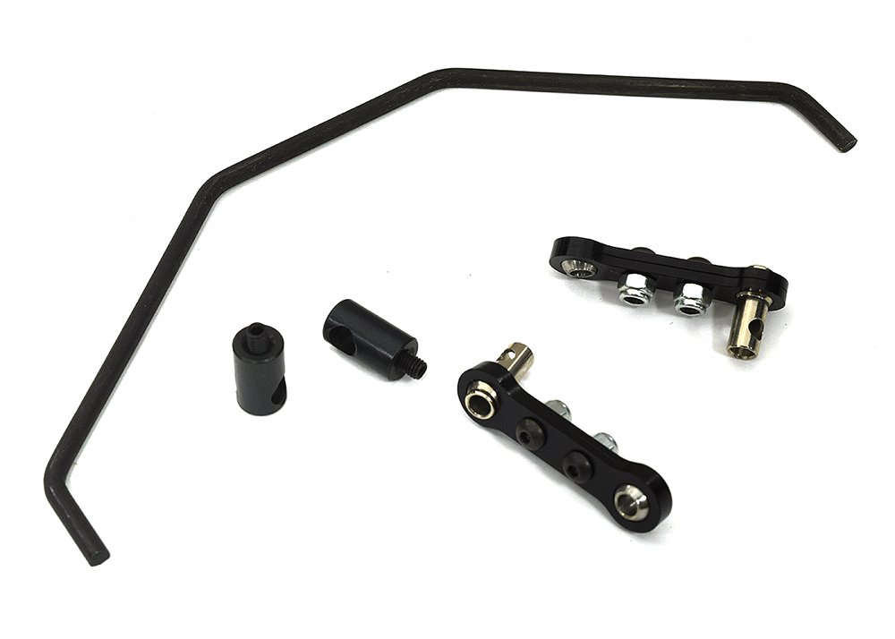 C33660BLACK Machined Rear Sway Bar Set for Arrma 1/7 Limitless All-Road Speed Bash AR330201 - Image 1