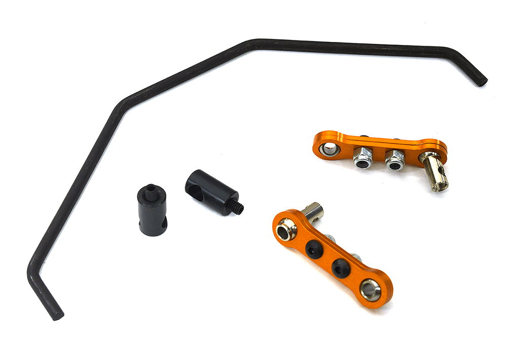 C33660ORANGE Machined Rear Sway Bar Set for Arrma 1/7 Limitless All-Road Speed Bash AR330201 - Image 1