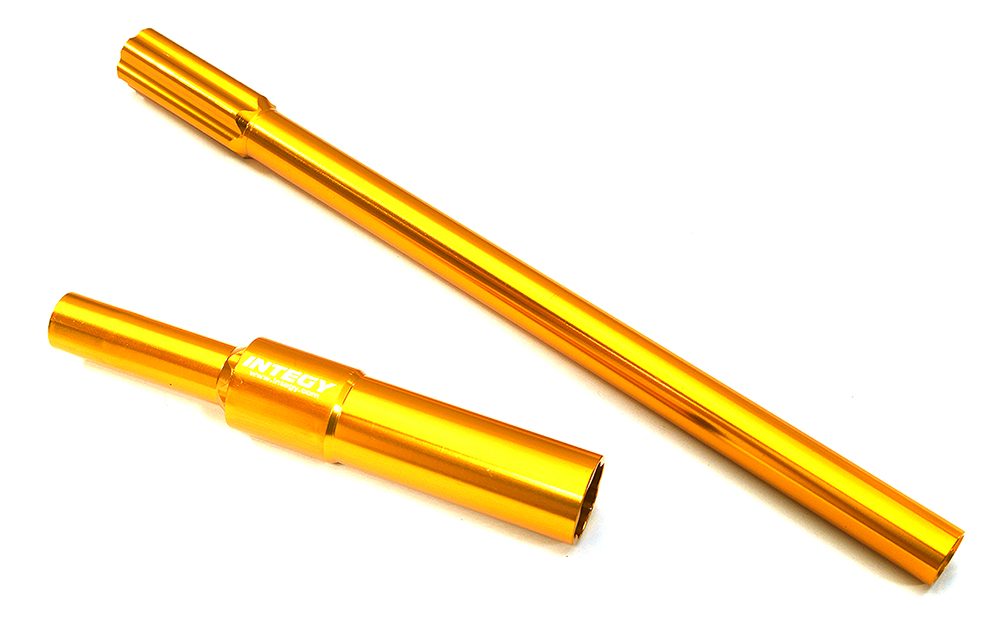 C33664ORANGE Billet Machined Center Drive Shaft for Arrma 1/10 Kraton 4X4 4S V2 BLX ARA311065 - Image 1