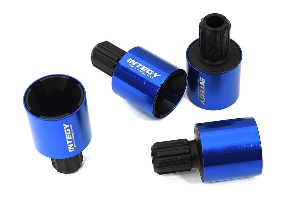 C33667BLUE Billet Machined Steel Drive Cups (4) for Traxxas XRT & X-Maxx 8S 7754X - Image 1
