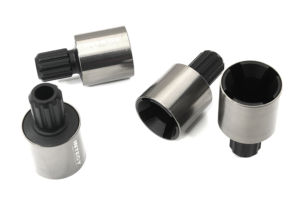 C33667GREY Billet Machined Steel Drive Cups (4) for Traxxas XRT & X-Maxx 8S 7754X - Image 1