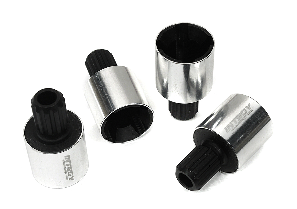 C33667SILVER Billet Machined Steel Drive Cups (4) for Traxxas XRT & X-Maxx 8S 7754X - Image 1