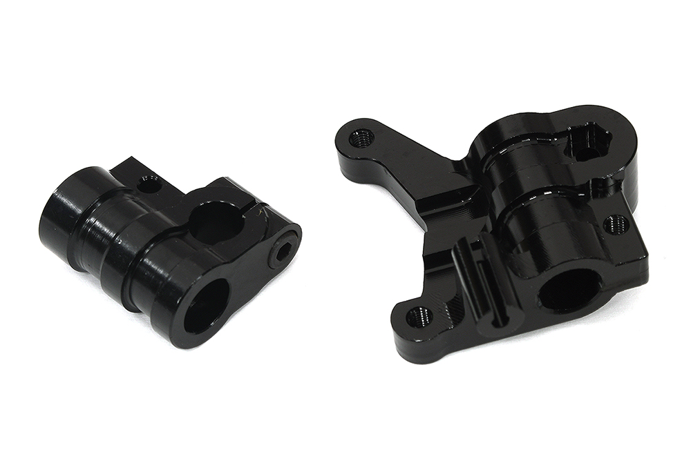 C33668BLACK Billet Machined Fork Lug Set for Losi 1/4 Promoto-MX Motorcycle - Image 1