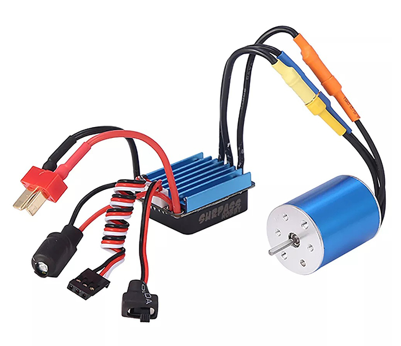 C33681 Surpass Hobby 2430 Sensorless Motor 7200kV w/ 25A ESC S24A03 - Image 1