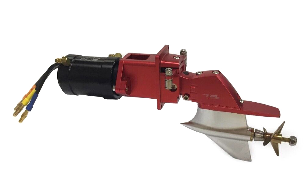 C33726RED B42515 TFL P1 Alloy Inboard Outdrive System Assembly w/ 2960 2200kV Motor & Prop - Image 1