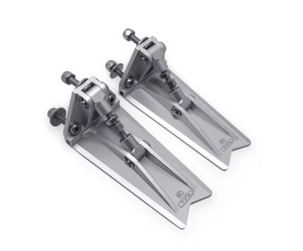 TFL Adjustable Billet Aluminum Trim Tab 83x40x35mm in Silver Color