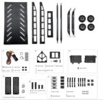 Machined Alloy Dual Axle Flatbed RC Car Trailer Kit in Black, 1/16-1/18 - Image 6