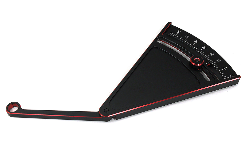 C33827BLACKRED Professional Black Red Ride Height Gauge for On-Road & Off-Road (10-45mm) - Image 1