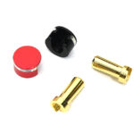 Low Profile 5mm Bullet Plugs with Enhanced Grip, 14mm Length, Black