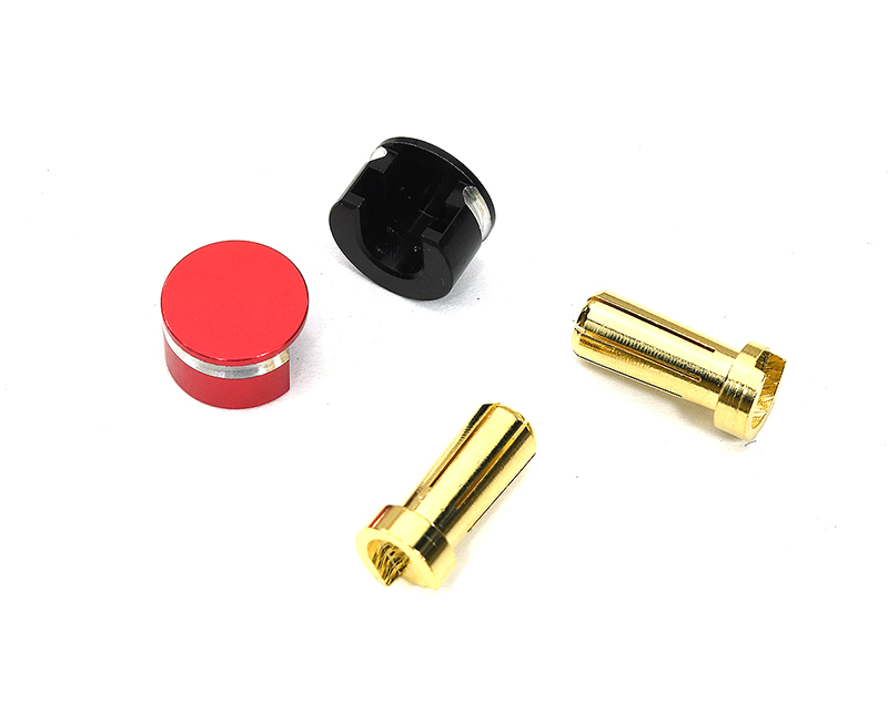 C33834 Low Profile 5mm Bullet Plugs with Enhanced Grip, 14mm Length, Black - Image 1