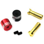 Heatsink Grip 5mm Bullet Plugs, 18mm Length in Enhanced Connector Cooling