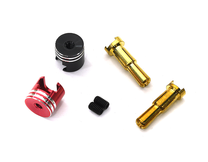 C33837 Heatsink Grip for 4-5mm Bullet Plugs, 20mm Length, Silver Connector - Image 1