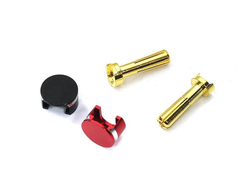 C33838 Low Profile 4mm Bullet Plugs with Enhanced Grip, 18mm Length, Black - Image 1