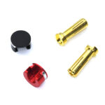 Low Profile 5mm Bullet Plugs with Grip, 18mm Length in Black Connectors