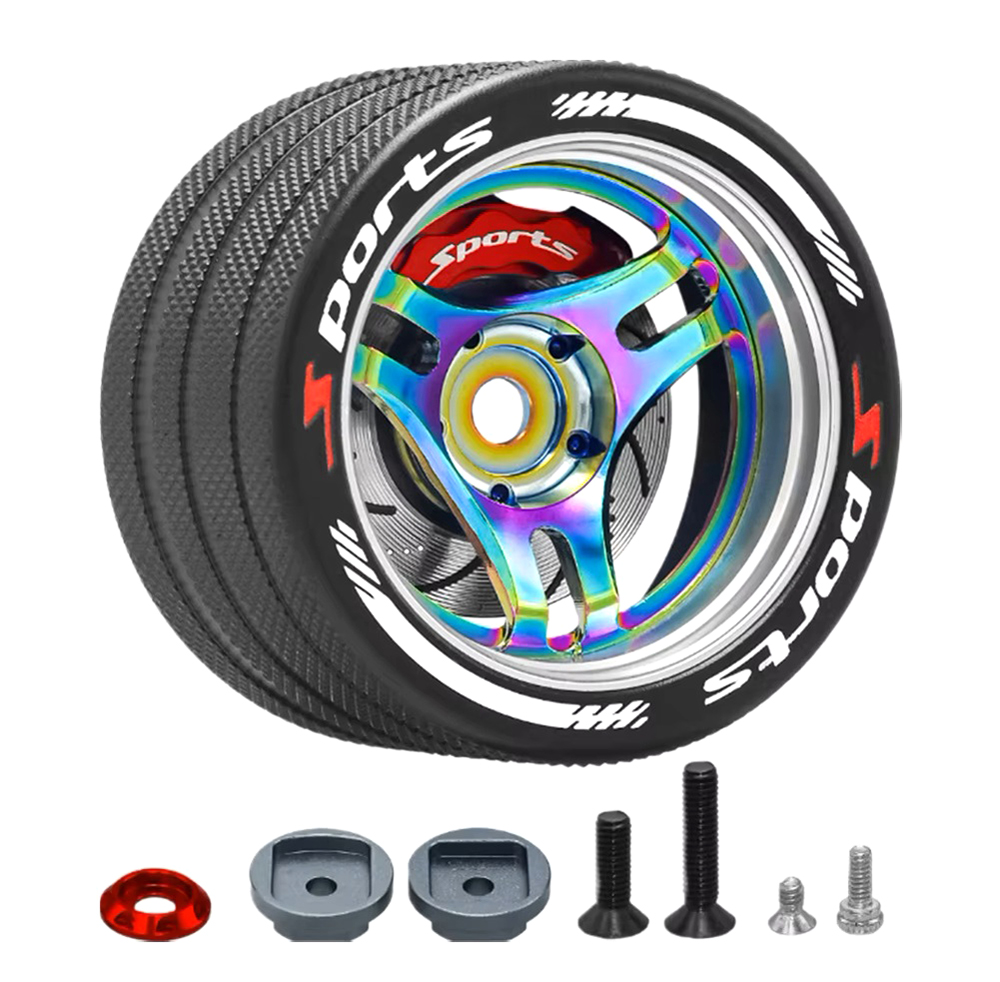 C33849COLOR Alloy 3 Spoke Steering Wheel for Sanwa, Futaba 7PX, NB4 & X9 - Image 1