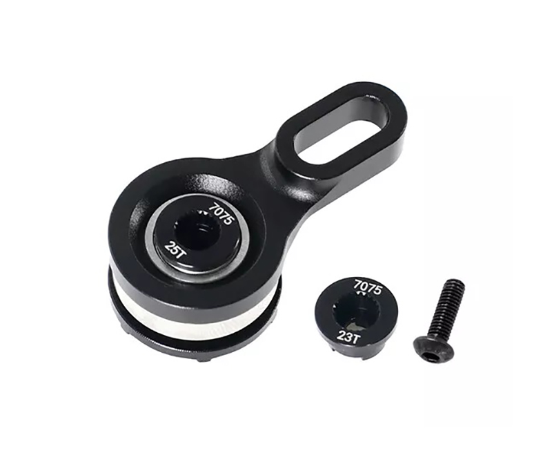 C33864BLACK Alloy Machined Servo Horn 23T & 25T w/ Saver for Losi 1/4 Promoto-MX Motorcycle - Image 1