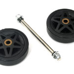 Roller Wheel and Axle Assembly Replacement Part in Durable Black Finish
